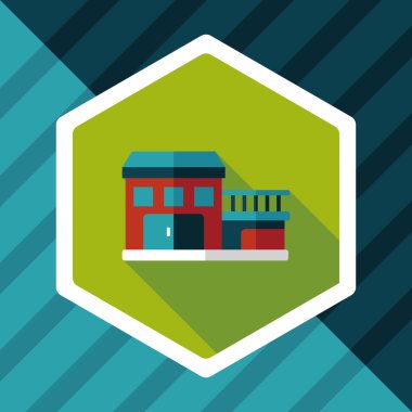 Bina uzun gölge, eps10 düz simgesiyle