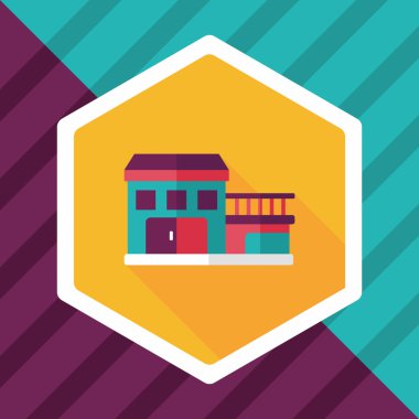 Bina uzun gölge, eps10 düz simgesiyle