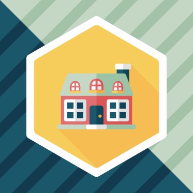 Bina uzun gölge, eps10 düz simgesiyle