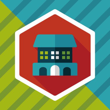 Bina uzun gölge, eps10 düz simgesiyle