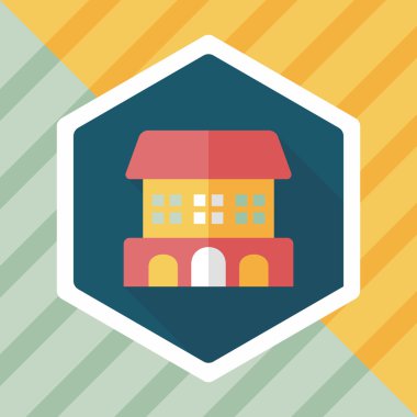 Bina uzun gölge, eps10 düz simgesiyle