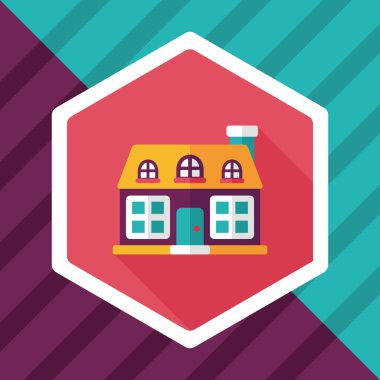 Bina uzun gölge, eps10 düz simgesiyle