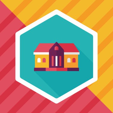 Bina uzun gölge, eps10 düz simgesiyle