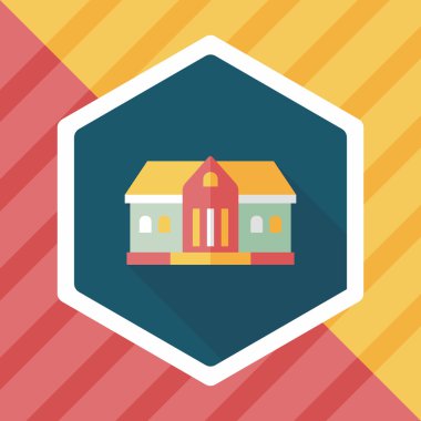 Bina uzun gölge, eps10 düz simgesiyle