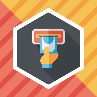 Uzun Gölge, eps10 ile ATM düz simgesi