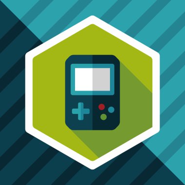 Uzun Gölge, eps10 ile el oyun konsolları düz simgesi