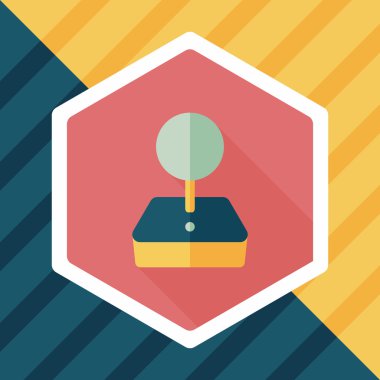 Joystick uzun gölge, eps10 düz simgesiyle