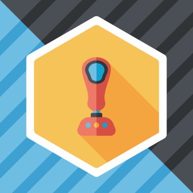 Joystick uzun gölge, eps10 düz simgesiyle