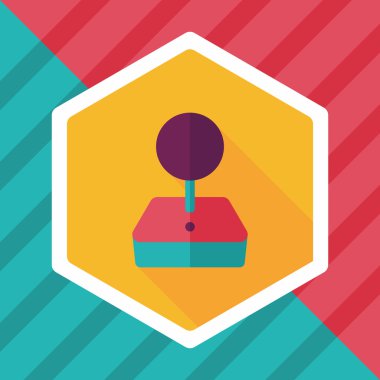 Joystick uzun gölge, eps10 düz simgesiyle