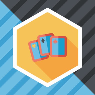 İskambil uzun gölge, eps10 simgesiyle düz