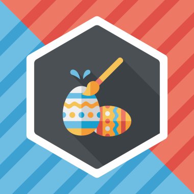 Uzun Gölge, eps10 Paskalya yortusu yumurta düz simgesiyle