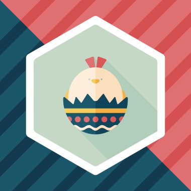 Uzun Gölge, eps10 Paskalya yortusu yumurta düz simgesiyle