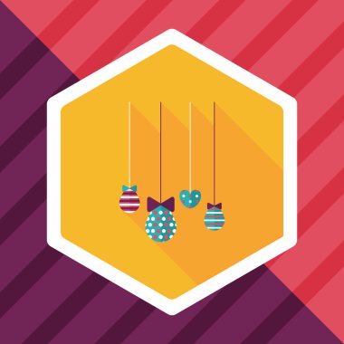 Uzun Gölge, eps10 düz simgesiyle asılı Paskalya