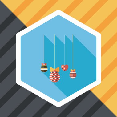 Uzun Gölge, eps10 düz simgesiyle asılı Paskalya