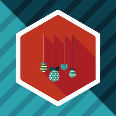 Uzun Gölge, eps10 düz simgesiyle asılı Paskalya