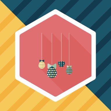 Uzun Gölge, eps10 düz simgesiyle asılı Paskalya