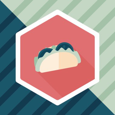 sandviç uzun gölge, eps10 düz simgesiyle