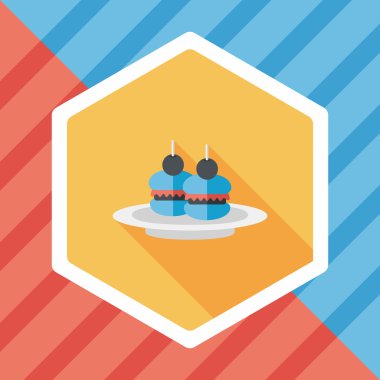 sandviç uzun gölge, eps10 düz simgesiyle