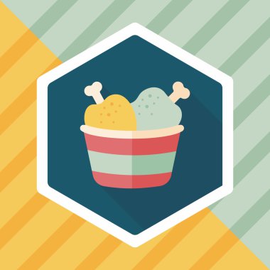 Uzun Gölge, eps10 ile tavuk bacakları düz simgesi