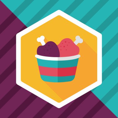 Uzun Gölge, eps10 ile tavuk bacakları düz simgesi