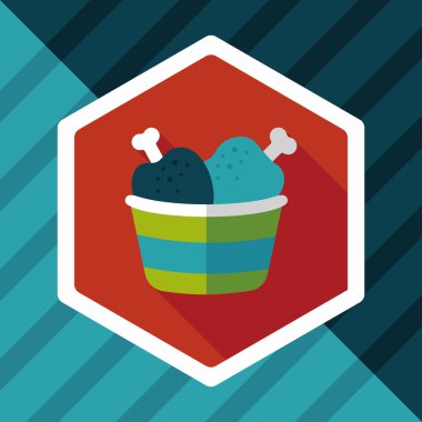 Uzun Gölge, eps10 ile tavuk bacakları düz simgesi