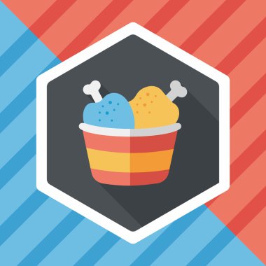 Uzun Gölge, eps10 ile tavuk bacakları düz simgesi