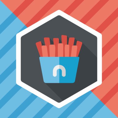 Uzun Gölge, eps10 patates kızartması düz simgesiyle