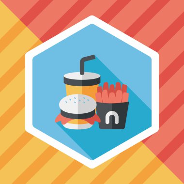 Uzun Gölge, eps10 ile lokanta düz simgesi