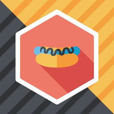 Sosisli sandviç uzun gölge, eps10 düz simgesiyle