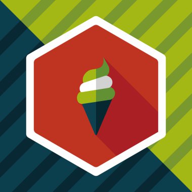 Uzun Gölge, eps10 dondurma düz simgesi