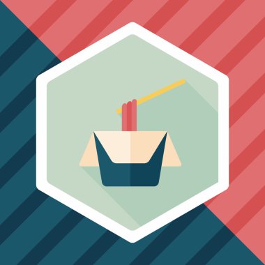 Uzun Gölge, eps10 ile anlık erişte düz simgesi