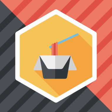 Uzun Gölge, eps10 ile anlık erişte düz simgesi