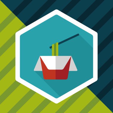 Uzun Gölge, eps10 ile anlık erişte düz simgesi