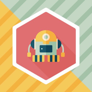 Uzun Gölge, eps10 robot düz simgesiyle