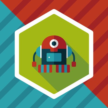 Uzun Gölge, eps10 robot düz simgesiyle