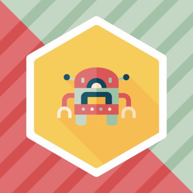 Uzun Gölge, eps10 robot düz simgesiyle