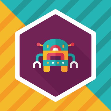 Uzun Gölge, eps10 robot düz simgesiyle