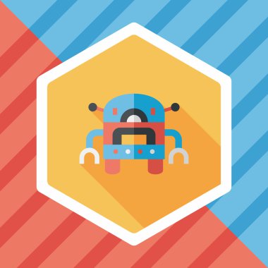 Uzun Gölge, eps10 robot düz simgesiyle