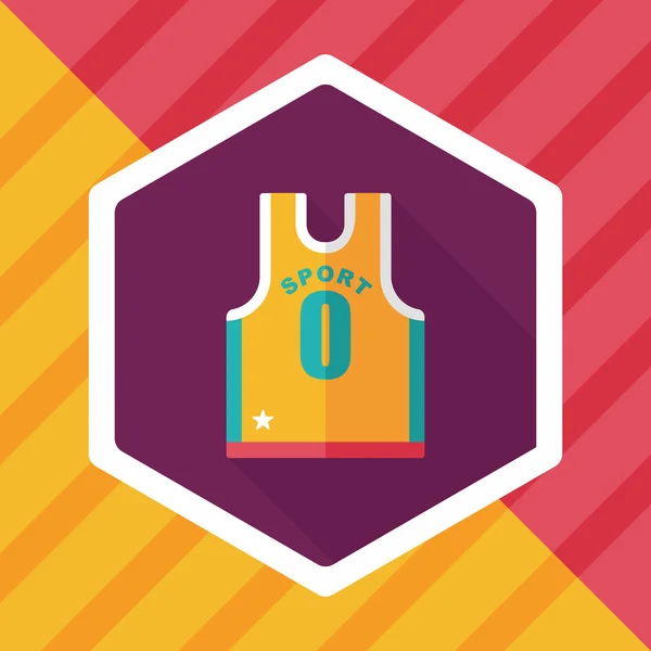 Basketbal kleding platte pictogram met lange schaduw, eps10 — Stockvector