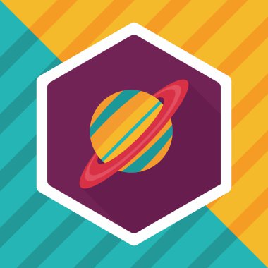 Uzun Gölge, eps10 ile alan gezegen düz simgesi