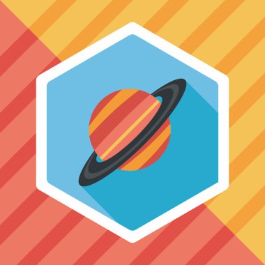 Uzun Gölge, eps10 ile alan gezegen düz simgesi