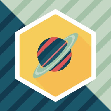 Uzun Gölge, eps10 ile alan gezegen düz simgesi