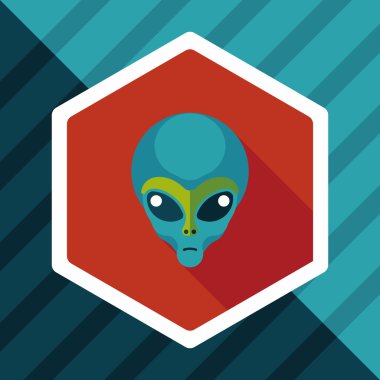 Uzun Gölge, eps10 alanı yabancı düz simgesiyle