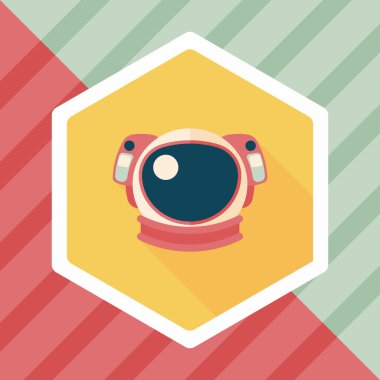 Uzun Gölge, eps10 ile uzay astronot düz simgesi