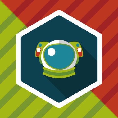 Uzun Gölge, eps10 ile uzay astronot düz simgesi