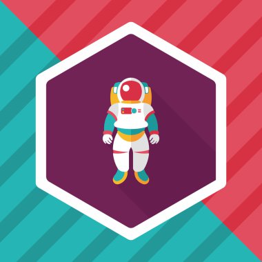 Uzun Gölge, eps10 ile uzay astronot düz simgesi