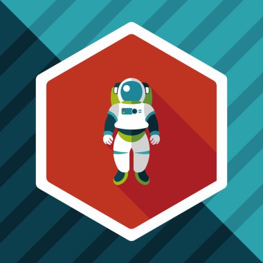 Uzun Gölge, eps10 ile uzay astronot düz simgesi