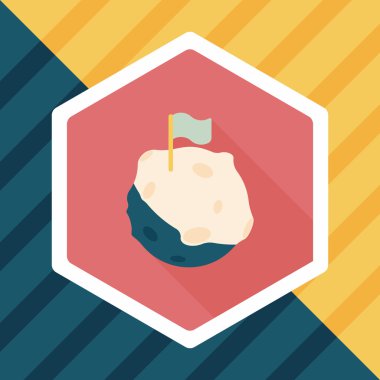 Uzun Gölge, eps10 ile alan gezegen düz simgesi