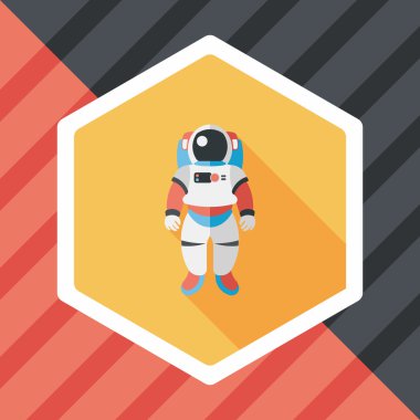 Uzun Gölge, eps10 ile uzay astronot düz simgesi