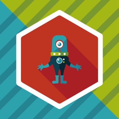 Uzun Gölge, eps10 alanı yabancı düz simgesiyle